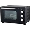 FLM SYSTEM Fornetto Elettrico con Capacità di 20L, Mini Forno da 1280W, Temperatura 100-230°C, Timer 0-60min, 3 Modalità di Cottura, Accessori Inclusi Vassoio raccoglibriciole