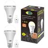CLAR - Lampadina Ricaricabile 15W a Batteria, Lampade Senza Corrente, Luci per Gazebo e Mercatini, Senza USB (Pack 2)