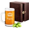 Maverton Boccale per Birra con personalizzazione - Bicchiere dalla capienza 640 ml - perfetto per ogni uomo amante della birra - Pinta in vetro per papà nonno o fidanzato - il Re