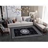 ALFOMBRAS IBERIA Tappeto da salotto moderno di design Versach, a pelo corto, in polipropilene con effetto frisè e 100% lavabile, ideale per soggiorno o stanza, disponibile in varie misure e colori (160 x 230 cm, nero)