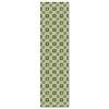 Panorama Tappeto in Vinile - Tappeti in PVC Grandi - Tappeto da Cucina, Corridoio e Soggiorno - Modello Pedraza Green 80x300 cm