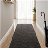 Interiyou Tappeto salotto a pelo alto Sofia - 80x250 cm Grigio - Soffice e monocromatico - Lavabile e antiscivolo - Lungo morbido