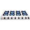 Generic Piano cottura a gas con 4 fuochi - GPL/NG Dual Fuel, piano cottura da incasso in acciaio inox