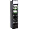 METRO Professional Frigorifero Slim per Bevande GSC2133, 133L, 200 W, 5 Ripiani Regolabili, Illuminazione LED, Serratura, Nero