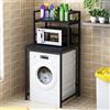 Nordivo Supporto lavatrice Asciugatrice per Regolabilein Altezza,mobiletto sopra lavatrice,Tamburo Lavastoviglie Ripiano Di Stoccaggio,per Bagno, Cucina, Balcone, Lavanderia(Black,43.3in/110CM)