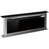 Klarstein Cappa aspirante Downdraft 90 cm Bianco, per cucine Flusso d'aria 576 m³/h, 10 modalità di ventilazione, Incasso con modalità di ricircolo, Classe di efficienza energetica A+