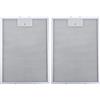 KLHYTGFA 1/2pcs Filtri Filtro Antigrasso di Scarico Cucina for Cappe da Cucina Metallo 370X270 Mm Filtro Argento Maglia di Alluminio Decorazione Della Casa(2PCS)