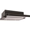 Gurari GCH 117 BL - cappa aspirante estensibile aspirante da incasso 60 cm, modello Gurari Cappa, 3 velocità, 1000m3/h, LED,Timer, nero, ricircolo possibile, ClearTouch