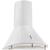 Klarstein Lumio Neo Cappa Aspirante Retró da cucina a parete in acciaio, 60 cm, capacità di aspirazione pari a 610m³/h, illuminazione alogena attivabile, Tre velocità di ventilazione, Bianco