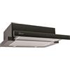 Gurari Cappa schermo piatto GCH B 117 BL Prime Incl. ricircolo d'aria, set di scarico, cappa da cucina 60 cm, nero, vetro nero, 1000m³/h, aspirazione molto potente, aria estratta, ricircolo dell'aria