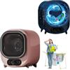 X&Z-XAOY Asciugatrice Compatta Mini Asciugatrice A Libera Installazione con Ventilazione Design A Doppio Strato del Cilindro Interno, Comandi A Manopola (Size : Pink)