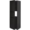 Generic METOD alta cabina f frigorifero o congelatore w porta, 60x60x200 cm, nero/Lerhyttan nero macchiato