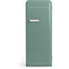 CREATE / RETRO FRIDGE 150 MARBLE/Frigorifero verde salvia con maniglia marmo e congelatore 281L / 102W, 150cm, 3 ripiani, regolatore di temperatura, portabottiglie, 60x60x150cm