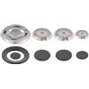 Franza Kit 4 bruciatori Originali per Electrolux Rex AEg Zanussi completi di piattelli spartifiamma 3 fuochi + Doppia corona per cucina piano cottura 4 fuochi - Made in Italy - EL03/1