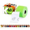 d3 K6.0 Nastro kinesiologico 50 mm x 6 m per caviglia, ginocchio, spalla, gomito, gamba, fisioterapia medica sportiva cinetica e supporto per infortuni muscolari (Lime, 1 Rotolo)