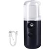 Generic Face Mister 30ml Mini Water Mister per Face Mister Spray Bottiglia USB Ricaricabile Pratico Nebbia Spruzzatore per Idratare Idratante Cura della Pelle Trucco Nero Strumenti di bellezza