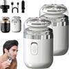 NNBWLMAEE Palyrain - Mini rasoio elettrico portatile, multifunzione, portatile, con tecnologia a capsule, lavabile, 2 pezzi
