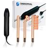 Bactosfera Darsonval Alta Frequenza Viso Professionale con 3 Elettrodi - Macchinario Elettrostimolatore Faccia, Collo e Corpo, Ossigenoterapia per Ringiovanimento e Acne - Trattamento Antirughe