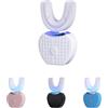 JXpxbao Sonic Brush Spazzolino Elettrico U-Shaped per Adulti - Pulizia Automatica e Sbiancamento dei Denti, Sonic Brush Spazzolino Elettrico a 360° Con Pulizia Automatica (White)