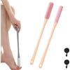 DOMTKBE Spazzola Per La Pulizia Delle Fessure Delle Dita Dei Piedi In Silicone Con Manico Lungo E Spazzola Esfoliante, Spazzola Per Fessure Delle Dita Dei Piedi Con Setole Morbide Per La Doccia (Pink)