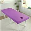 Surwin Lenzuola con Angoli per Lettino Massaggio con Foro, Lenzuolo da Lettino con Elastici per Estetista Morbido in Microfibra Lavabile per Professionale, Fisioterapi (G30 Viola,60 * 185 * 15cm)