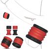 LxPxP Set 2 anelli per pene 2 in 1 removibili in silicone, cock ring con anello per testicoli da uomo, ball stretcher regolabile come sex toy per coppia e uso maschile