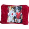 Generico Borsa Acqua Calda Elettrica Ricaricabile con tasca scalda mani riscalda mani piedi (Gattini rosso)