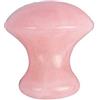 NewL Rullo di giada al quarzo rosa, in vera giada, per massaggio Gua Sha, funghi, massaggiatore per viso, strumento per massaggio guasha facciale (forma di fungo)
