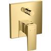hansgrohe Metropol Miscelatore monocomando vasca ad incasso con maniglia a leva, oro lucido, 32545990