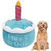 Jlobnyiun Giocattolo per torta di compleanno per cani, in peluche, resistente, lavabile, a forma di torta di compleanno, per cuccioli e cani per maschi e femmine, con divertente sonaglio per cani di