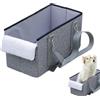 LearnLyrics Seggiolino auto per cani con console centrale, sedile per cani con console centrale per cani di piccola taglia, sedile pieghevole per cani e gatti, per console centrale dell'auto, scatola di trasporto