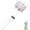 Generic Corona da re con strass per animali domestici, corona rossa per cani con cinturino regolabile, accessori per costume da festa, corona dorata per cani e gatti, corone per casa, matrimoni, compleanni