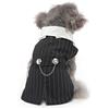 Qcwwy Abito per Cani, Abito da Festa di Nozze con Papillon per Cani Abito da Smoking Formale Classico a Righe Verticali per Cani Smoking da Sera per Matrimonio Halloween Festa di (M)