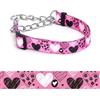 haoyueer Collare per Cani Martingale - Catena in Acciaio Inox, Collare Anti-Trazione con Design a Fiore per Cani di Taglia Grande, Media e Piccola (A12NO21, L)