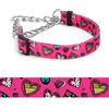haoyueer Collare per Cani Martingale - Catena in Acciaio Inox, Collare Anti-Trazione con Design a Fiore per Cani di Taglia Grande, Media e Piccola (A12NO1, L)