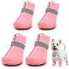 JZXOIVA Stivaletti per cani impermeabili per cani da neve per cani di piccola e media taglia, scarpe per cuccioli per l'inverno, 4 pezzi