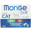 Generico Monge grill gatto gatti cat adult multibox coniglio gatto. 4 box da 12 bustine da 85 gr - 48 butine
