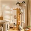 IYTBILQ Albero Tiragraffi Grande 190CM XXL Albero per Gatti in Legno Tiragraffi per Gatti Grandi/Pesanti, Albero per Gatti Stabile con Superficie in Sisal, Case per Gatti, Piattaforme, Cat Tree