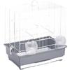 Pet's Market Alfa 40 Gabbia Voliera Uccelli in Metallo per Canarini Pappagallini Calopsite Inseparabili Uccelli e Piccoli Volatili con Posatoi Mangiatoie Beverino Colori Assortiti 40x27x48 cm