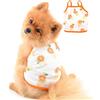 PAIDEFUL Camicie per Cani di Piccola Taglia Gatti Ragazze Gilet in Morbido Cotone Tee Bretelle Canotte Traspiranti Cucciolo Chihuahua Yorkie Vestiti Magliette Pet Estate Arancia XL