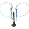 TITA-DONG Cat Wand Toys, 35'' Flessibile Filo di Acciaio Interactive Cat Teaser Stick Toy con Piuma, Cat Feather Toys Cat Teaser Toy Ricariche Fun Exerciser Giocattolo da Gioco per(Scalewing verde e bruco blu)