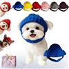 Generic Berretto per cani in lana rossa con paraorecchie - Cappello invernale caldo 2026, morbido berretto lavorato a maglia, caldo berretto invernale per animali domestici, fascia per cani con fori per le