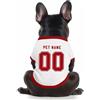 HGWOPGASD Camicia da cane semplice per cani di piccola, media e grande taglia Maglia da calcio per cani personalizzata con nome, numero, logo, maglie sportive personalizzate per animali domestici A19