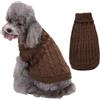 FANSU Maglioncino Cane, Inverni Caldo Natale Maglione Cane, Lavorato a Maglia Maglioncino per Cani e Gattino, Felpa Cane Vestiti Gatto Cucciolo Cane Taglia Media Cani di Grande (XS,caffè)
