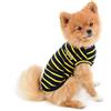 Paideful - Abbigliamento per cani di piccola taglia, gatti, maschio e femmina, estivo, classico a righe, maglietta per cuccioli, giacca traspirante, in cotone, senza maniche, per chihuahua e yorkshire