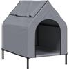 vidaXL Cuccia per Cani Grigio Chiaro in Tessuto Oxford e Acciaio