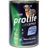 Generico Prolife Umido Cane Adult Medium Large Mature Lifestyle 400gr, alimento completo per cani anziani di tutte le taglie, gusto PESCE BIANCO e RISO | 6 scatolette da 400 grammi l'una