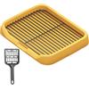 Sharplace Toilette per Cani, Vassoio per WC da Interno, Griglie in Rete Staccabili, Supporto per Tappetino per Pipì per Cuccioli, Allenatore, Giallo