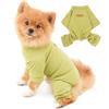 PAIDEFUL Pigiama per Cani di Taglia Piccola Media Gatti Striscia di Moda Pjs Pagliaccetti Caldi a Quattro Zampe Tute per Animali Cucciolo Chihuahua Abbigliamento Homewear Primavera Autunno Giallo S