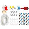 FIRSTXIU Kit abbeveratoio per conigli Bevitori di capezzoli a becco d'anatra a tenuta stagna con accessori Tubo per gabbia Fornitura di alimentazione per piccoli animali domestici Abbeveratoio per conigli